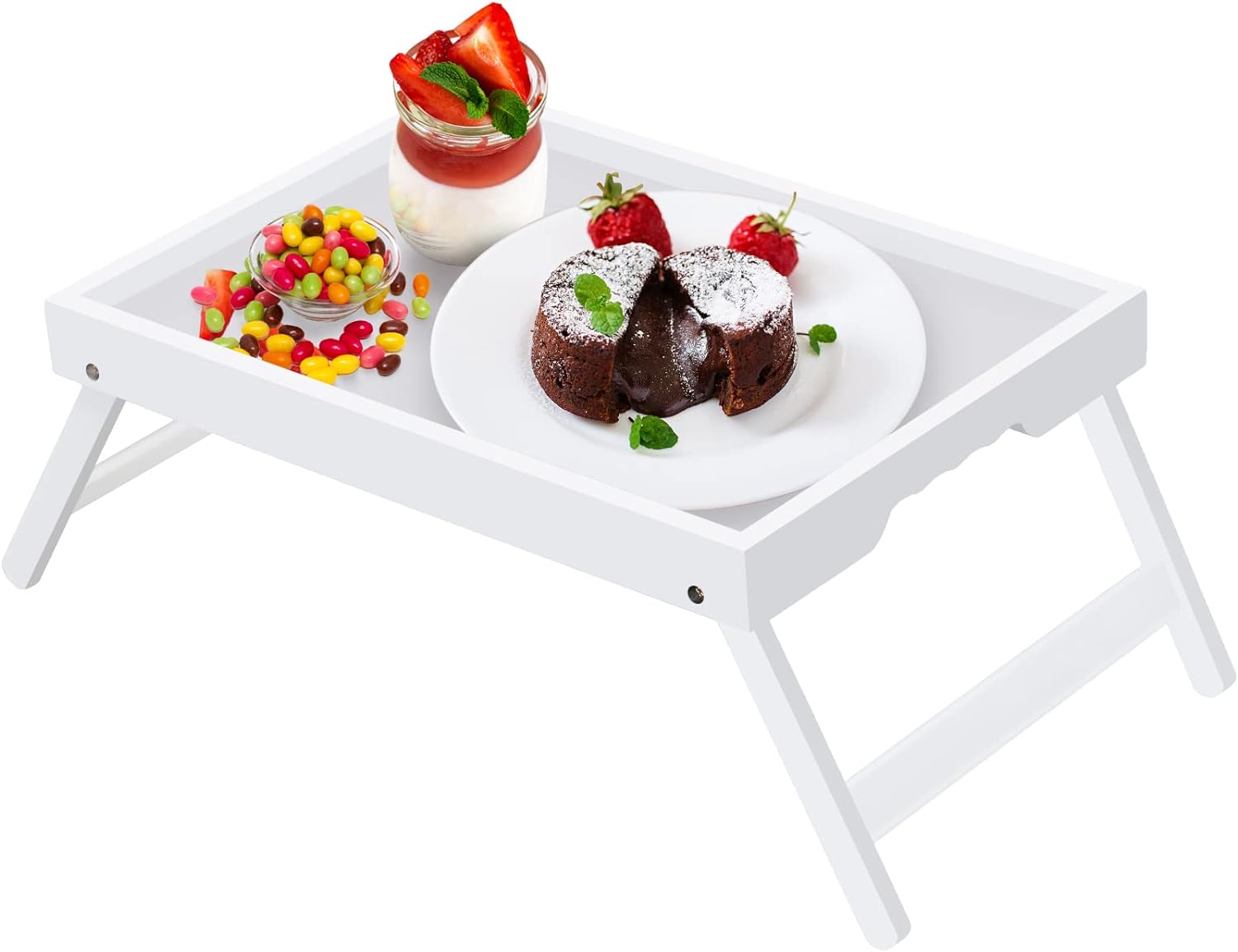 Bed Tray, Table with Folding Legs, Bamboo Breakfast in Bed for TV Table, Laptop Computer Tray -Bamboo Bed Tray, Table with Folding Legs, Bamboo Breakfast in Bed for TV Table, Laptop Computer Tray -Bamboo